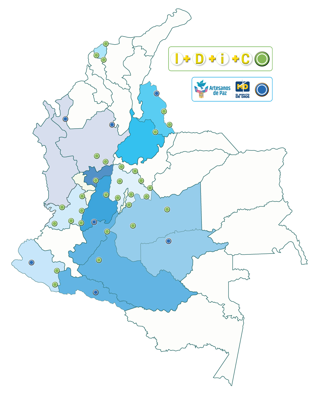 Mapa Agendas Regionales UNIMINUTO